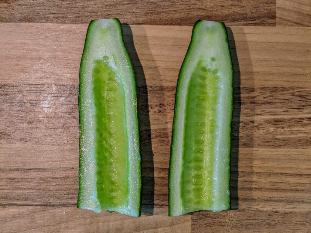 komkommer zonder zaadlijsten